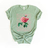 Blooming With Grace Flower Short Sleeve Crewnneck Tee