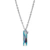 Blue Aurora Borealis Limited Edition Swarovski Crystal Pendant Necklace - White