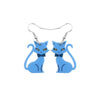 Blue Cat Drop Earrings