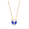 Blue Clear Crystal Marquis Pendant Necklace - White