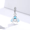 Blue Enamel & Sterling Silver Bug Charm (60523-25)