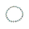 Blue Green Dainty Swarovski Crystal Bracelet - Blue Green