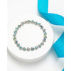 Blue Green Dainty Swarovski Crystal Bracelet - Blue Green