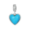 Blue Howlite & Sterling Silver Heart Charm