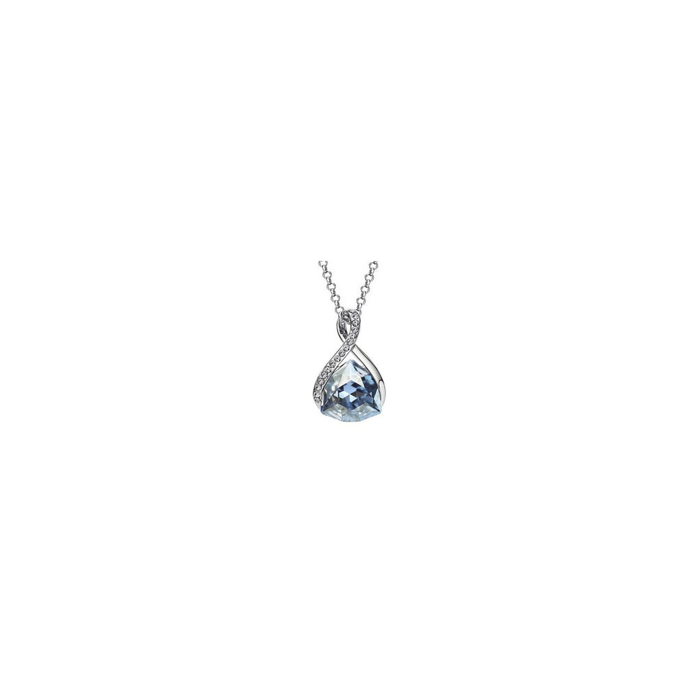 Blue Pave Swarovski Crystal Pendant Necklace