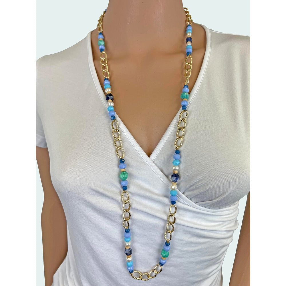 Blue Station Necklace