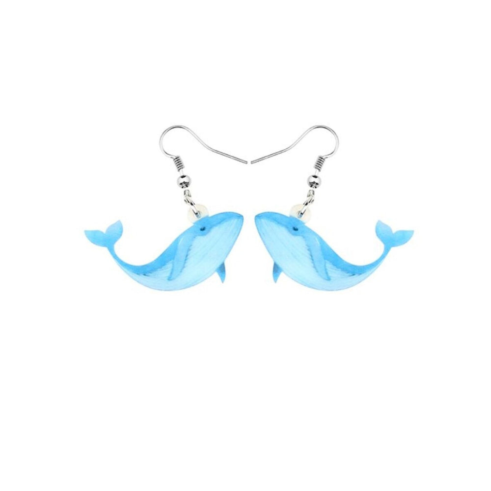 Blue Whale Drop Earrings