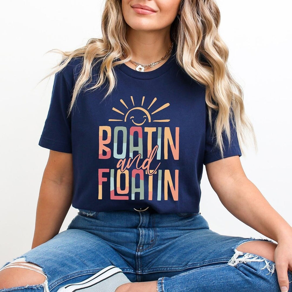 Boatin And Floatin Short Sleeve Crewnneck Tee