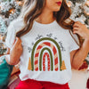 Boho All Is Calm Rainbow Short Sleeve Crewnneck Tee