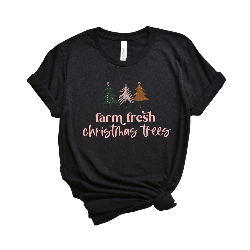 Boho Farm Fresh Christmas Trees Short Sleeve Tee