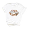 Boho Floral Lips Short Sleeve Crewnneck Tee