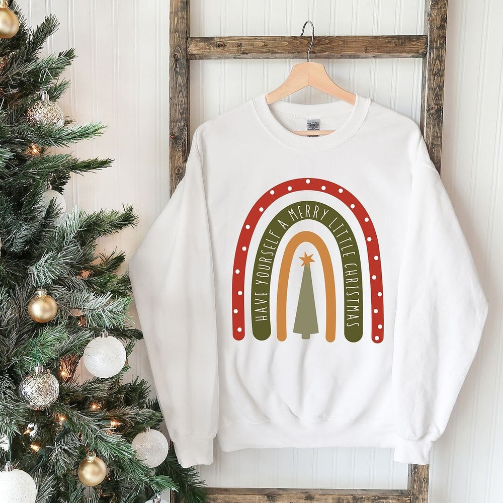 Boho Have Yourself Rainbow Graphic Sweatshirt