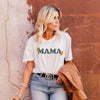 Boho Mama Flowers Short Sleeve Crewnneck Tee