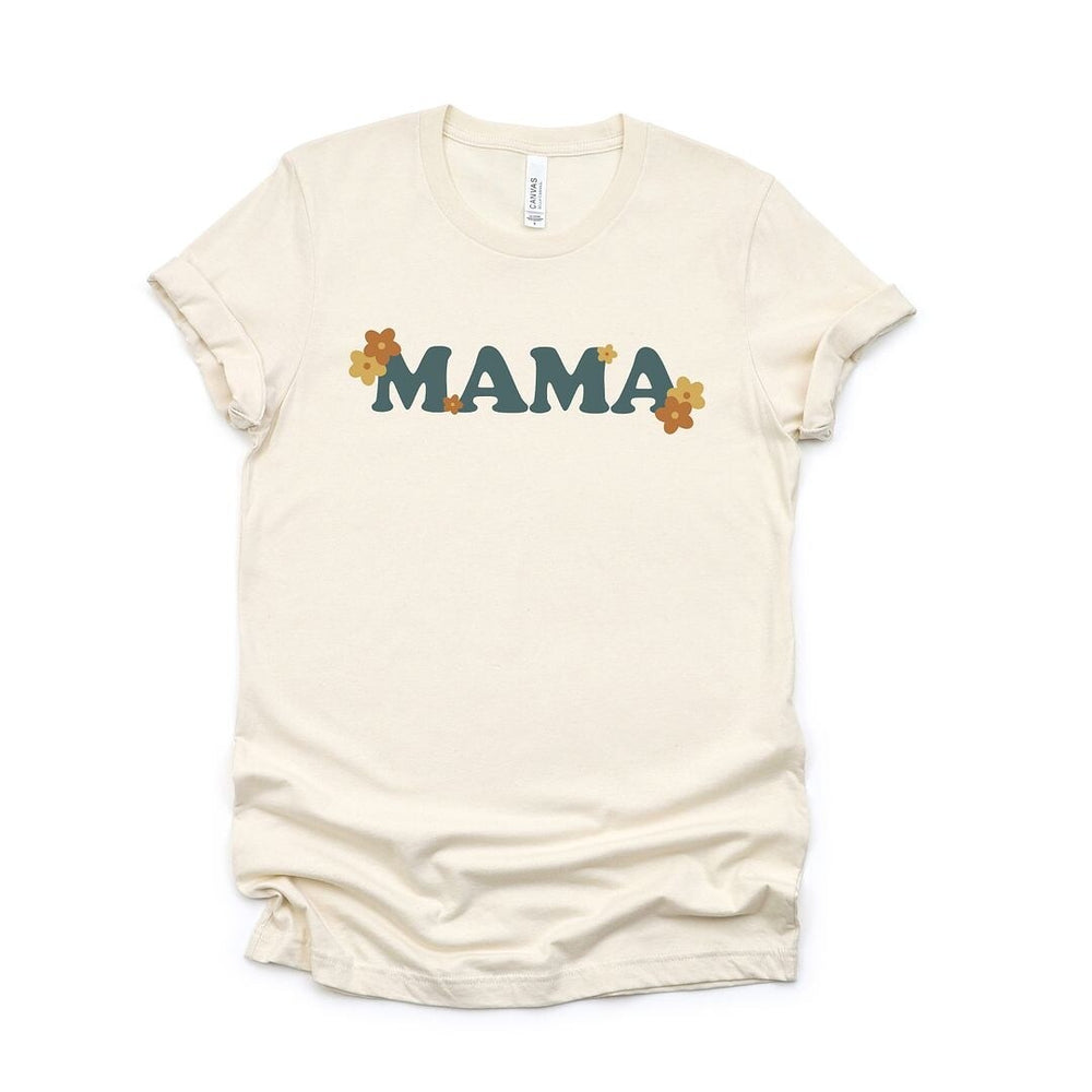 Boho Mama Flowers Short Sleeve Crewnneck Tee