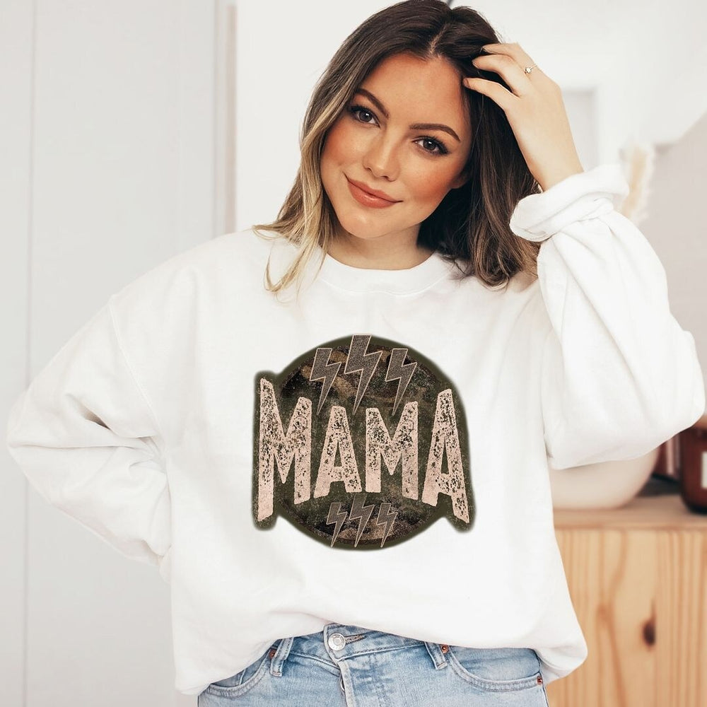 Boho Mama Lightning Bolts Graphic Sweatshirt