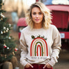 Boho Merry And Bright Rainbow Graphic Sweatshirt