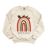 Boho Merry And Bright Rainbow Graphic Sweatshirt