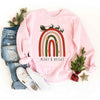 Boho Merry And Bright Rainbow Graphic Sweatshirt