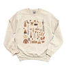 Boho Neutral Christmas Chart Graphic Sweatshirt