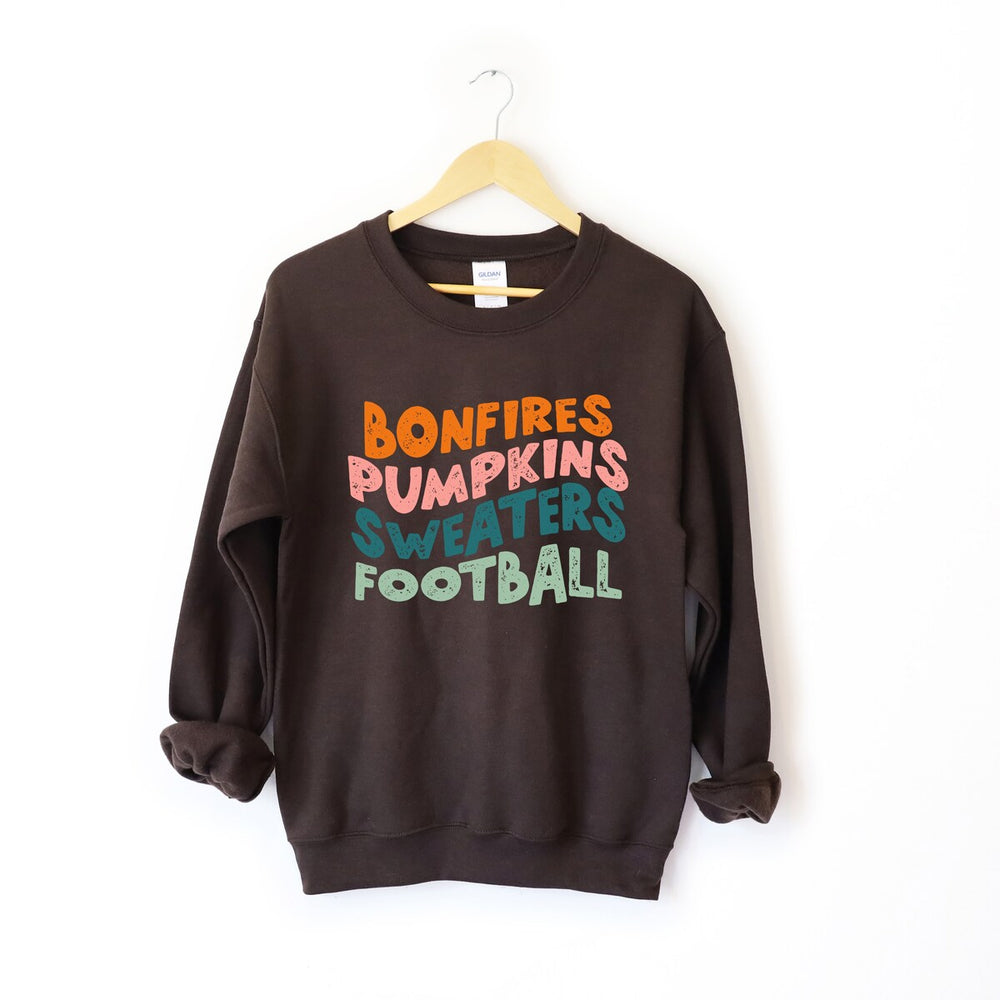 Bonfires Pumpkins Sweaters Football Sweatshirt