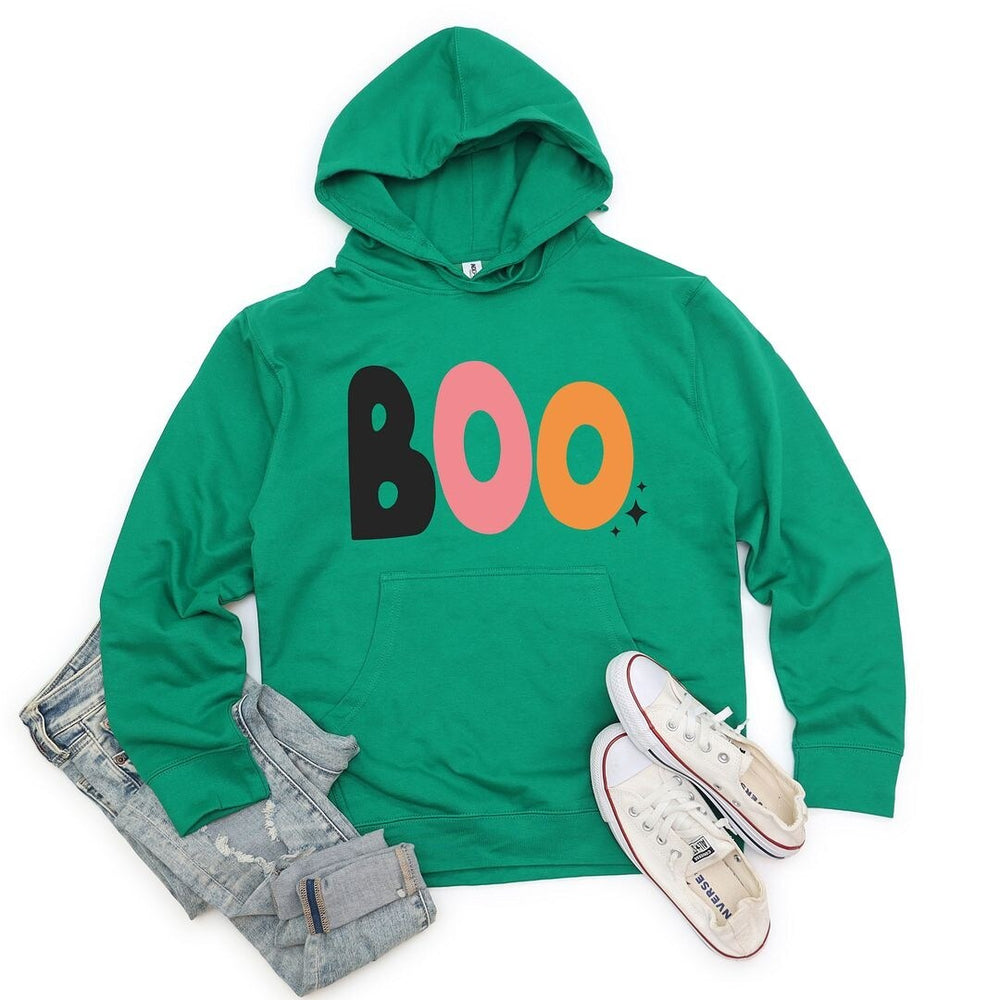 Boo Colorful Stars Graphic Hoodie