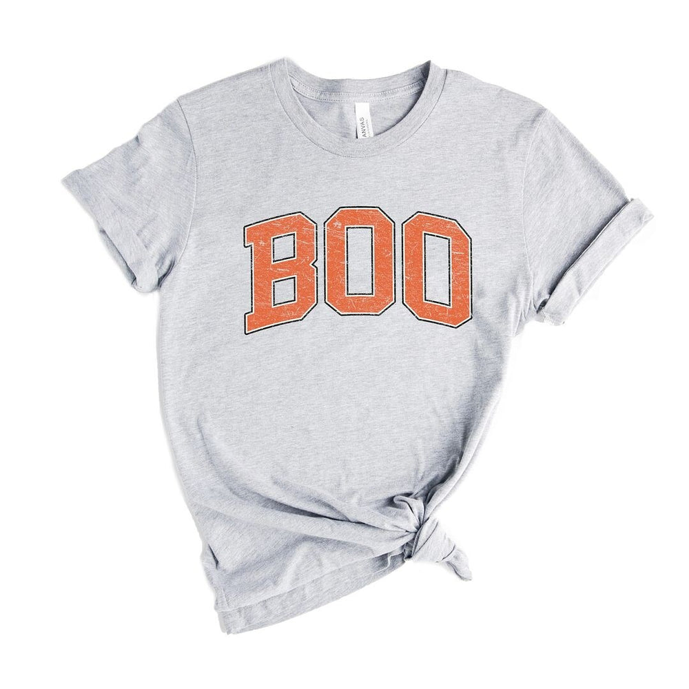 Boo Varsity Short Sleeve Crewnneck Tee