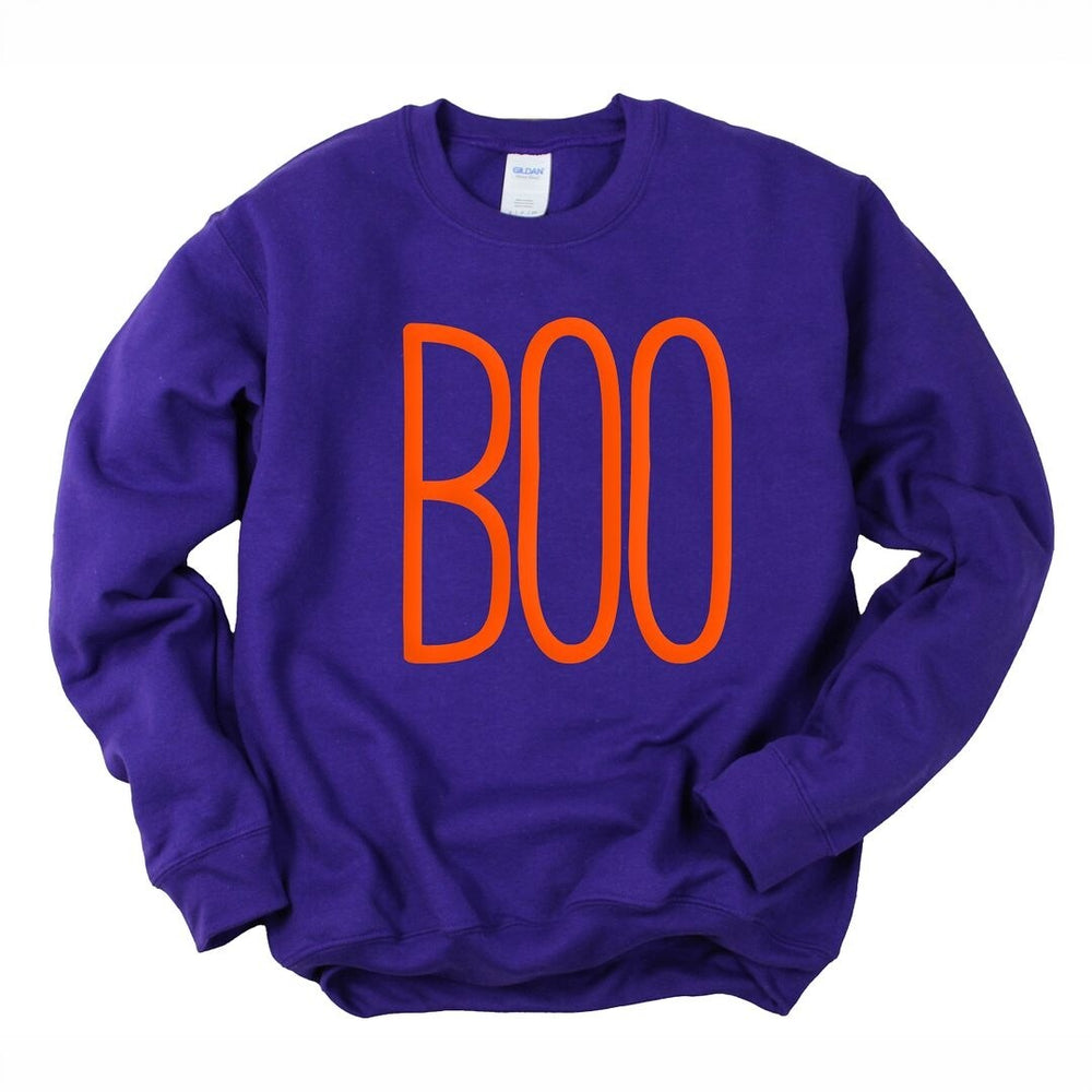 Boo Word Puff Print Graphic Sweatshirt