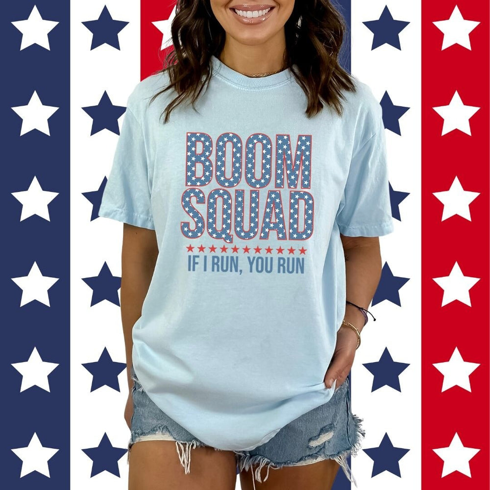 Boom Squad Varsity Stars Garment Dyed Tee