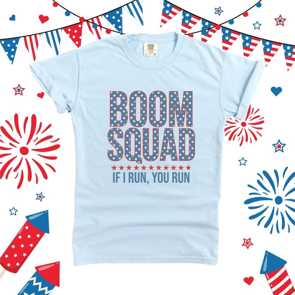 Boom Squad Varsity Stars Garment Dyed Tee