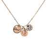 Brass Eternal Love Charmed Necklace - White