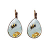 Brass Leverback Teardrop Earrings