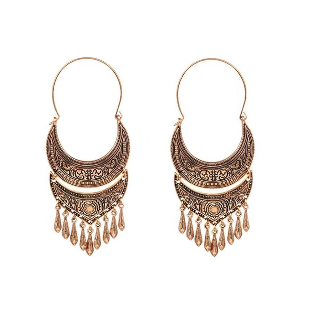 Brass Statement Chandelier Drop Earrings