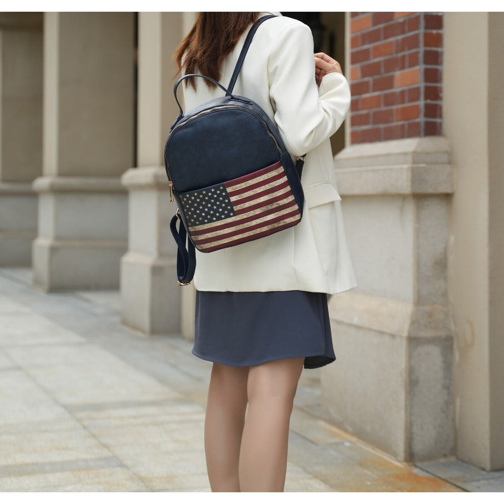 Briella Flag Print Backpack