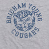 Brigham Young University Classic Retro Stamp Logo Unisex Adult Heathered Premium T Shirt