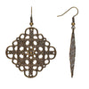 Bronze Filigree Drop Earrings