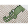 Brown Gingham Alligator Shortalls