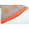 Brown Gingham and Orange Pumpkin A-Line Dress