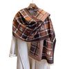 Brown & Burnt Orange Plaid Horse Scarf