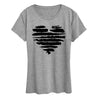 Brushstroke Heart Stripes Tee