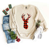 Buffalo Plaid Reindeer Graphic Sweatshirt