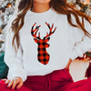 Buffalo Plaid Reindeer Graphic Sweatshirt