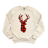 Buffalo Plaid Reindeer Graphic Sweatshirt