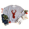 Buffalo Plaid Reindeer Graphic Sweatshirt