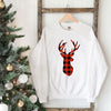 Buffalo Plaid Reindeer Graphic Sweatshirt