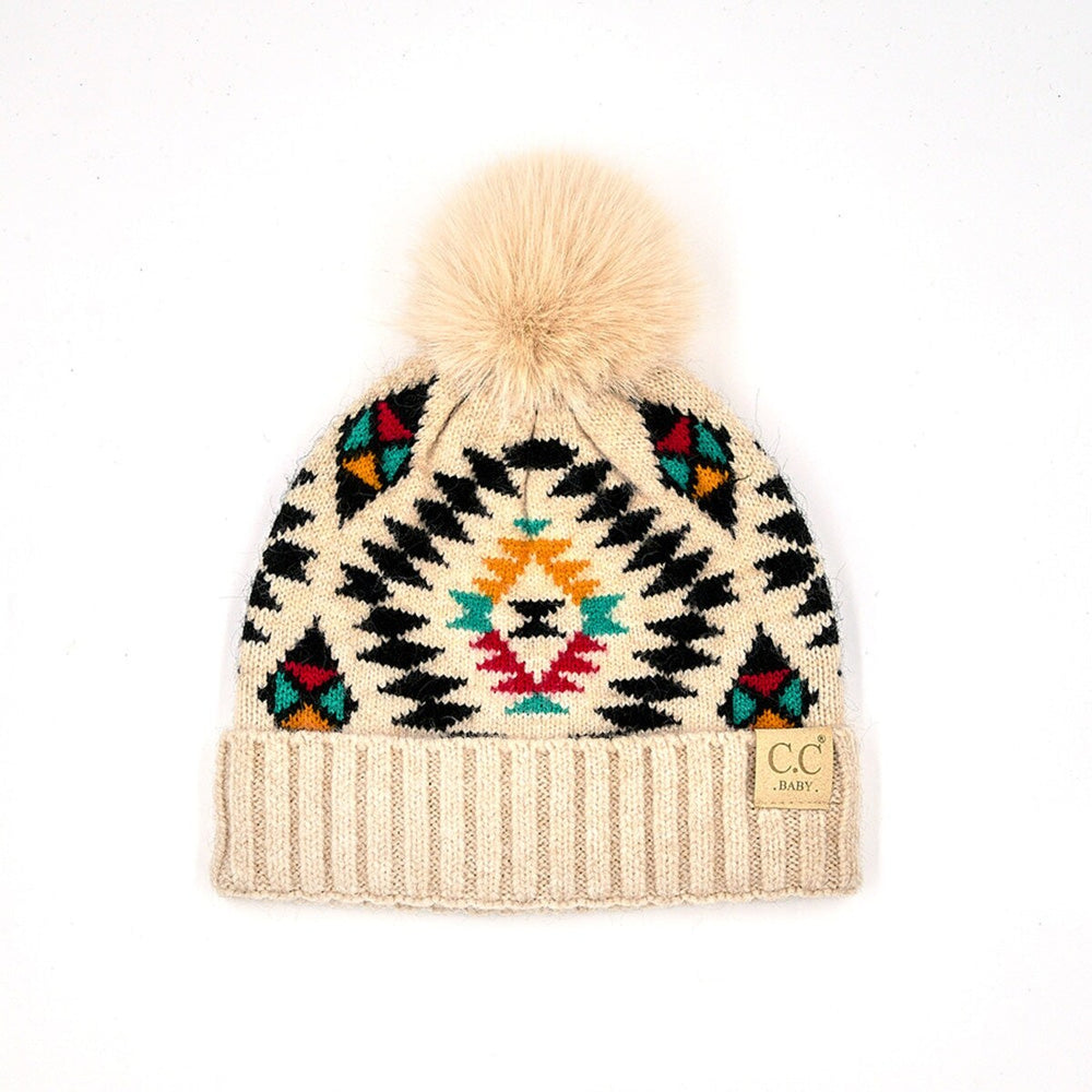 CC Baby Beanie South Western Print