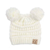 CC Baby and Kids Pom Pom Winter Snow Beanie for Newborn to 9 Months