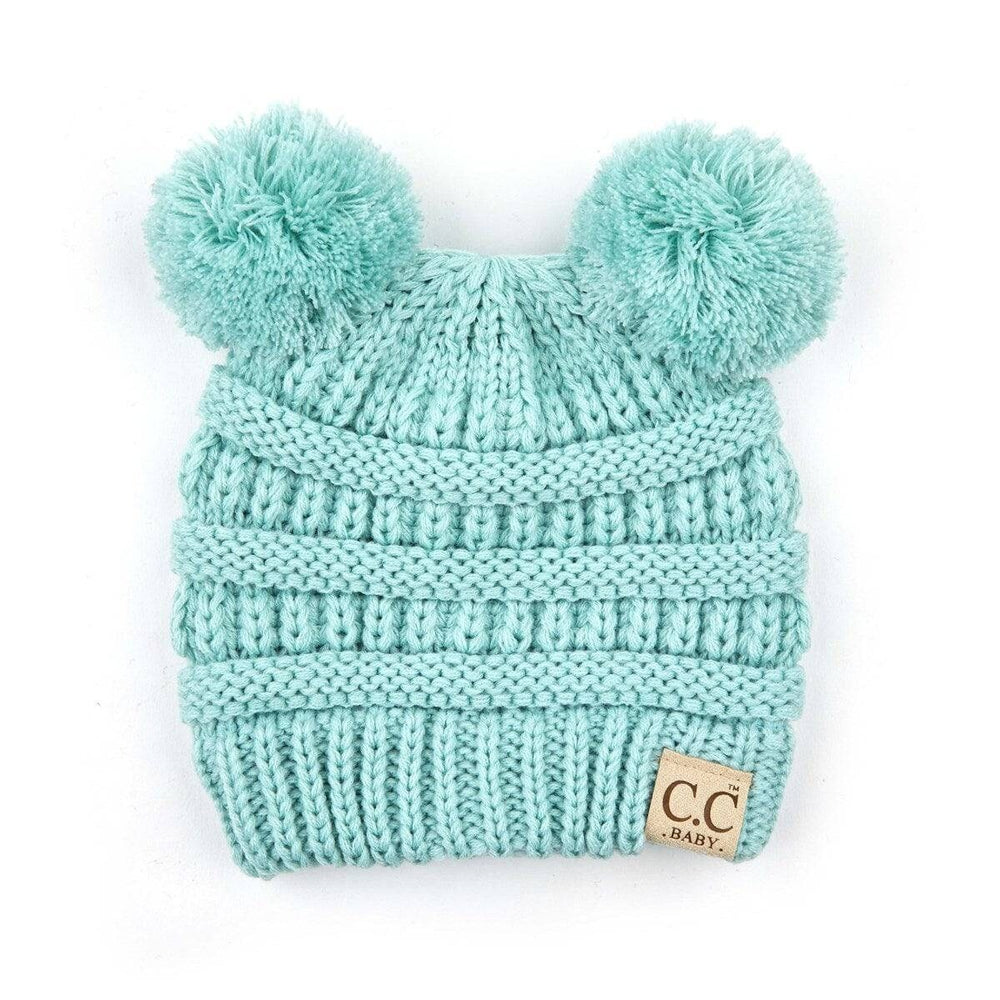 CC Baby and Kids Pom Pom Winter Snow Beanie for Newborn to 9 Months