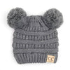 CC Baby and Kids Pom Pom Winter Snow Beanie for Newborn to 9 Months