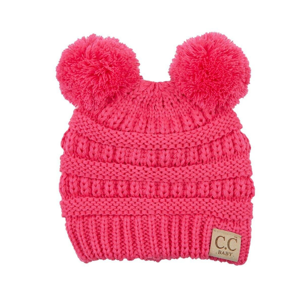 CC Baby and Kids Pom Pom Winter Snow Beanie for Newborn to 9 Months