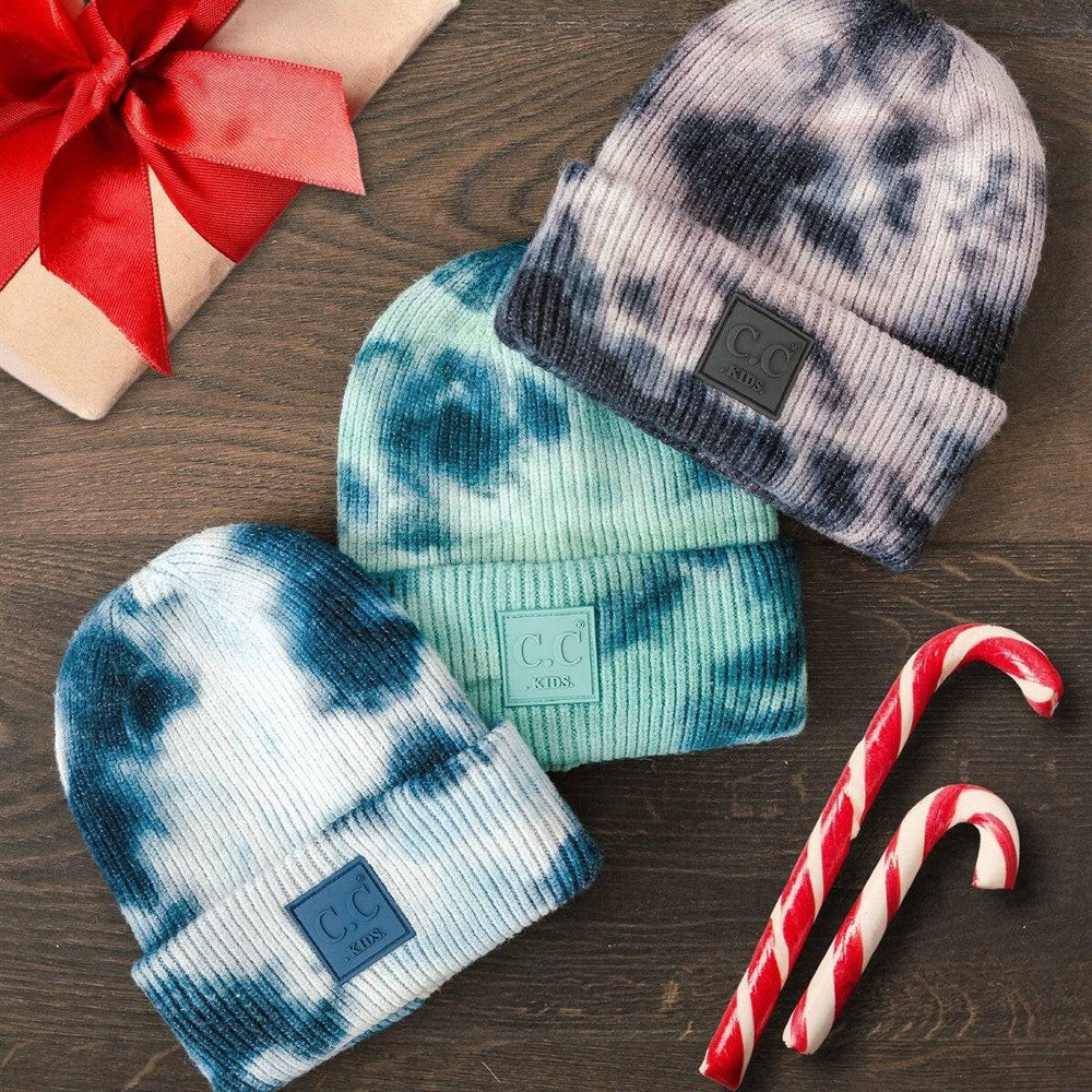 CC Brand Kid and Baby Tie Dye Beanie Winter Accessories Hats